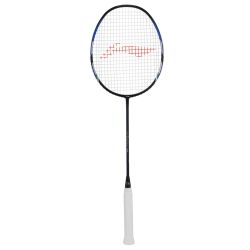 LI-NING Windstorm 78+ Badminton Racquet (Black/Silver/Blue, Unstrung)