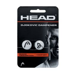 HEAD Djokovic Tennis Dampener (White, Pack of 2)