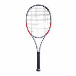BABOLAT Pure Strike Lite 4th Gen Tennis Racquet (Grey/Flue Red, Unstrung)