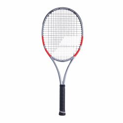 BABOLAT Pure Strike Team 4th Gen Tennis Racquet (Grey/Flue Red, Unstrung)