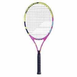 BABOLAT Nadal Junior 26 Tennis Racquet (Yellow/Pink/Blue, Strung)