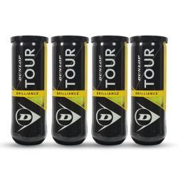 DUNLOP Tour Brilliance Tennis Ball Dozen (12 Balls)