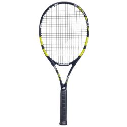 BABOLAT Evoke Tour 2026 Tennis Racquet (Black/Flue Yellow, Strung)
