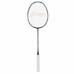 LI-NING Turbo Charging Z Boost Badminton Racquet (Unstrung, Black/Blue/Gold)