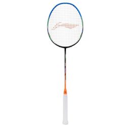 LI-NING Windstorm 72 Badminton Racquet (Black/Blue/Orange, Unstrung)