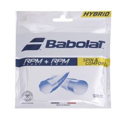 BABOLAT Hybrid RPM Blast (17 / 1.25mm) + RPM Soft (16 / 1.30mm) String Set (Black)