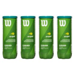 WILSON US Open Green Transition Tennis Ball Dozen (12 Balls)