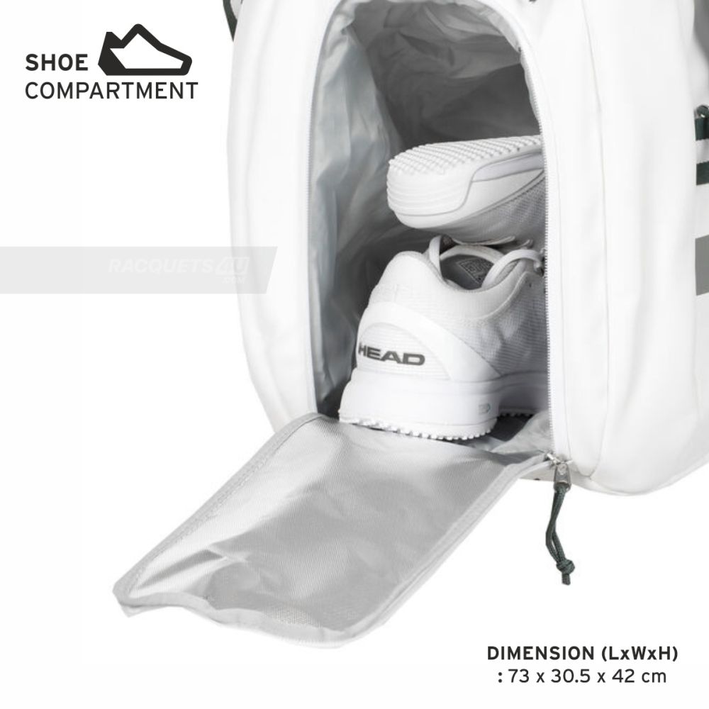 Head white top tennis bag