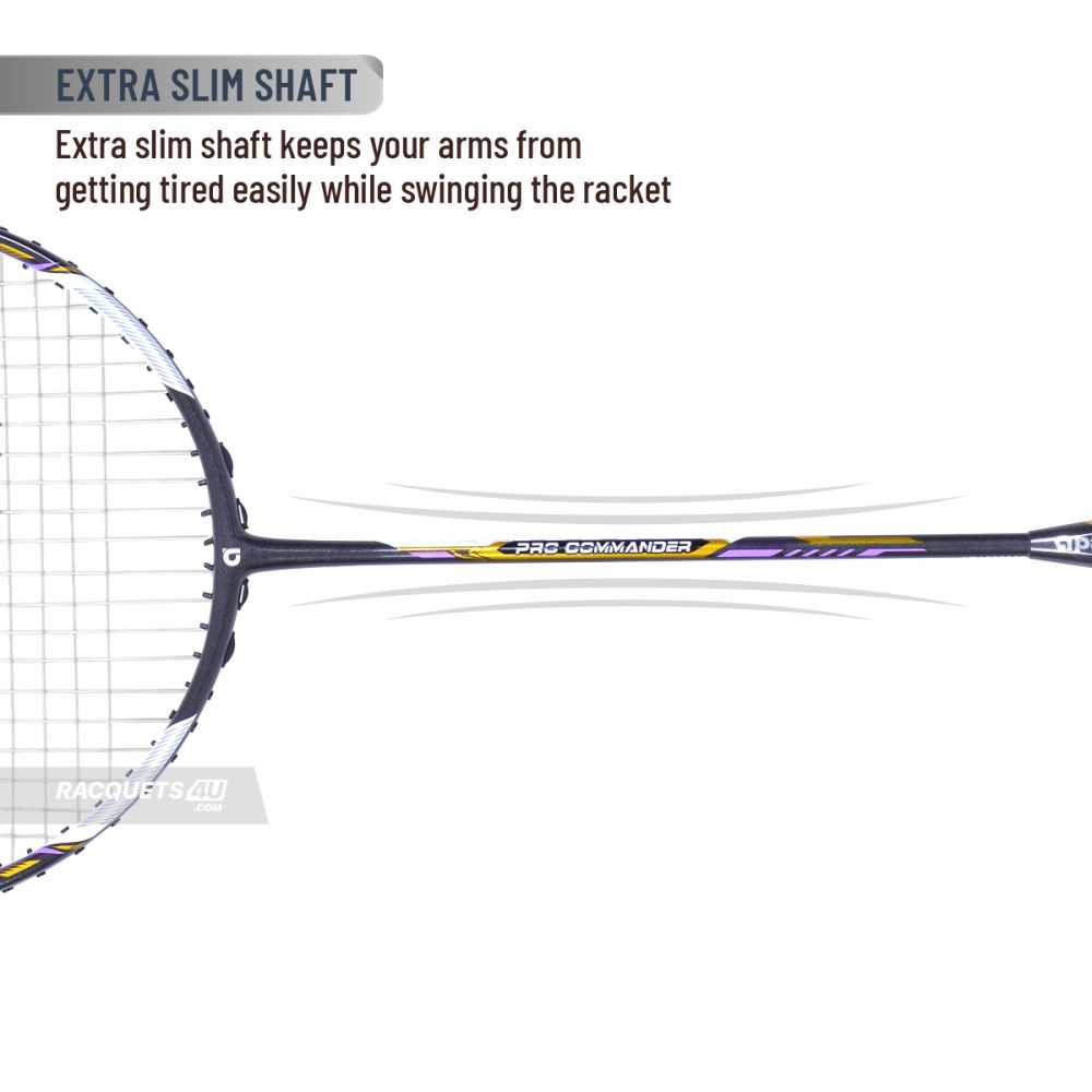 APACS Pro Commander Badminton Racquet (Unstrung, Black)
