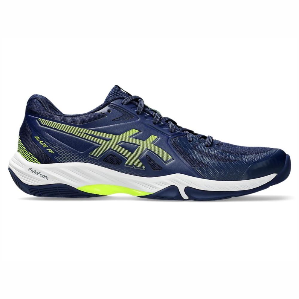 ASICS Blade FF Indoor Shoes Blue Expanse Safety Yellow