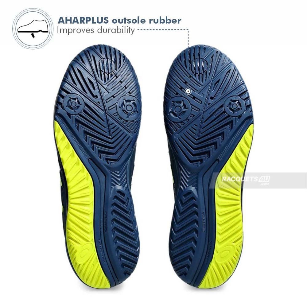 ASICS Gel Resolution 9 Tennis Shoes Mako Blue Safety Yellow