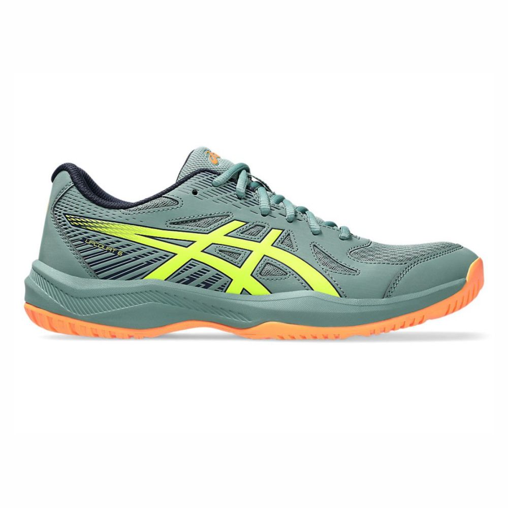 ASICS Upcourt 6 Indoor Shoes (Celadon/Safety Yellow)