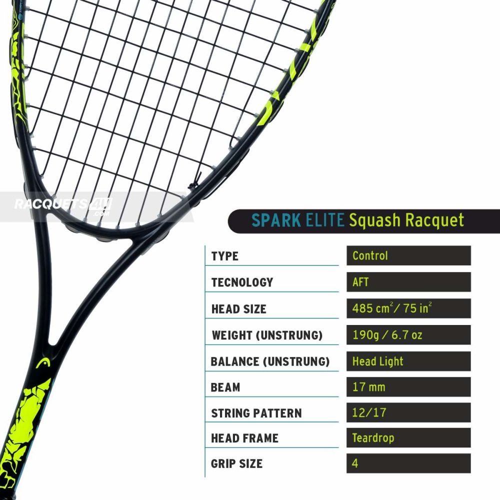 HEAD Spark Elite Squash Racquet Pack HEAD Spark Elite Squash Racquet Pack