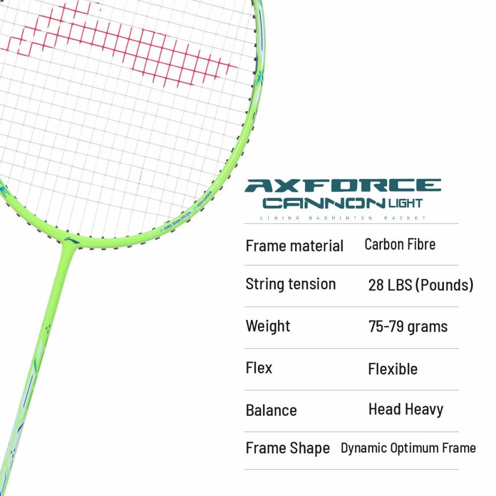 LI-NING AX-FORCE Cannon Light Badminton Racquet (Ambrosia