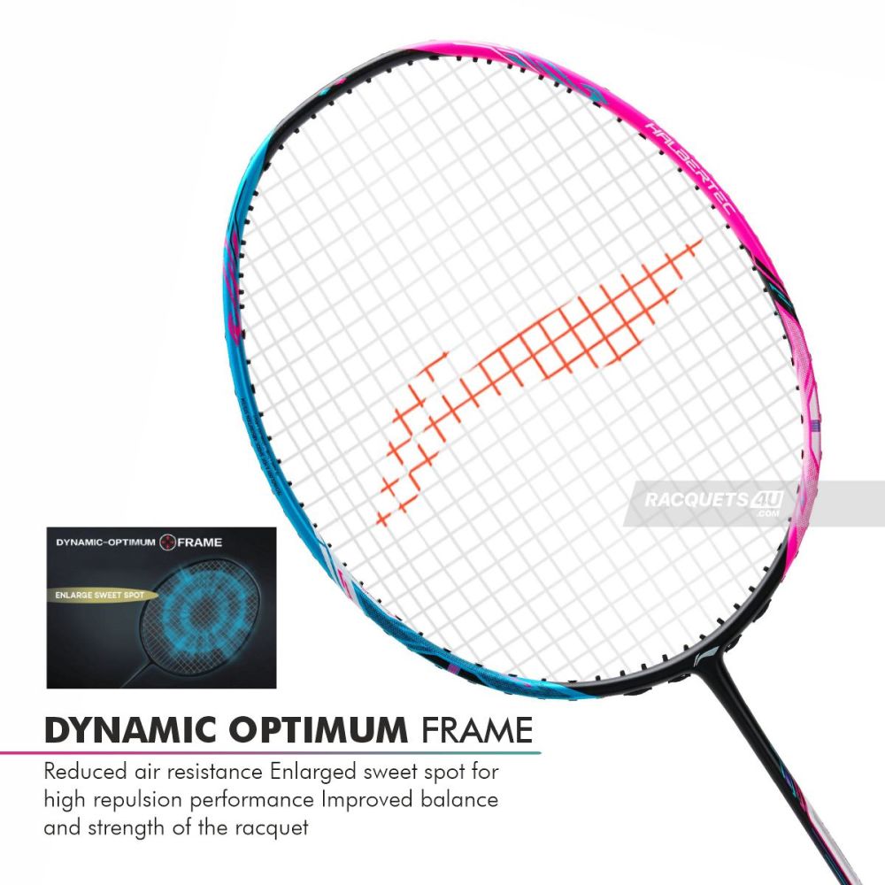LI-NING Halbertec 8000 Badminton Racquet (Black/Blue/Pink