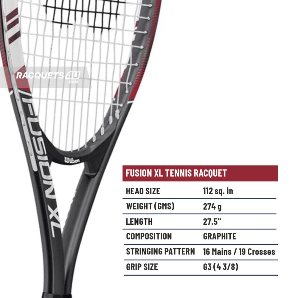 Wilson Fusion XL Tennis Racquet (274g, Strung)