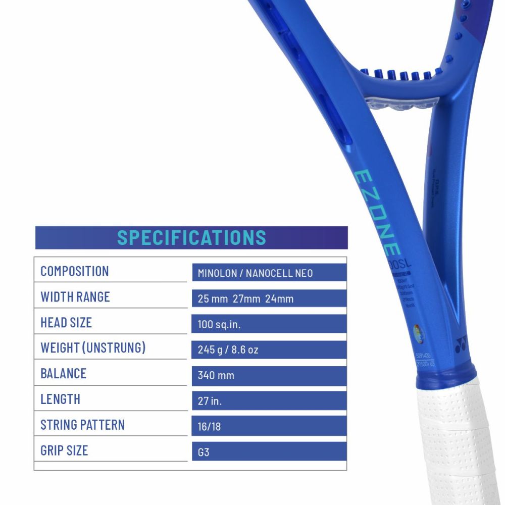 YONEX Ezone Alpha SL Tennis Racquet (Blast Blue, 245g Strung) YONEX Ezone Alpha SL Tennis Racquet (Blast Blue, 245g Strung)