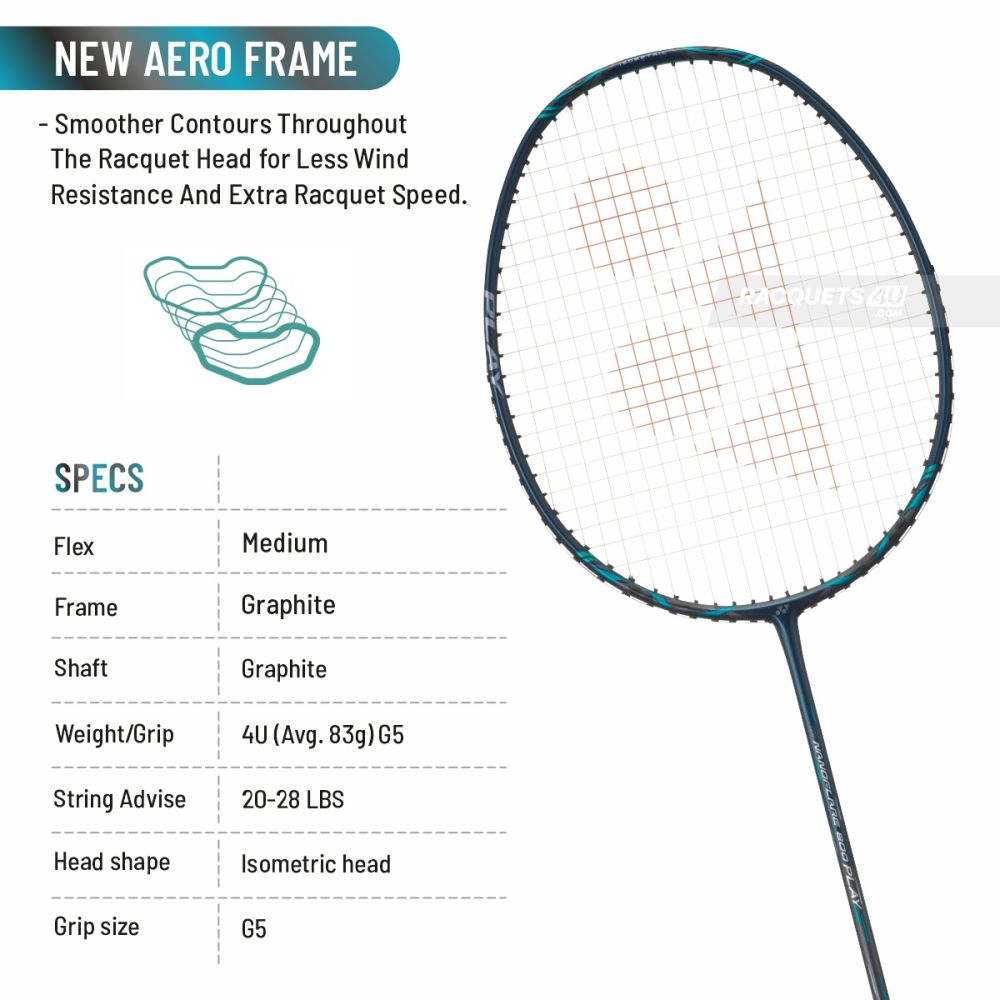 YONEX Nanoflare 800 Play Badminton Racquet (Strung, Deep Green)