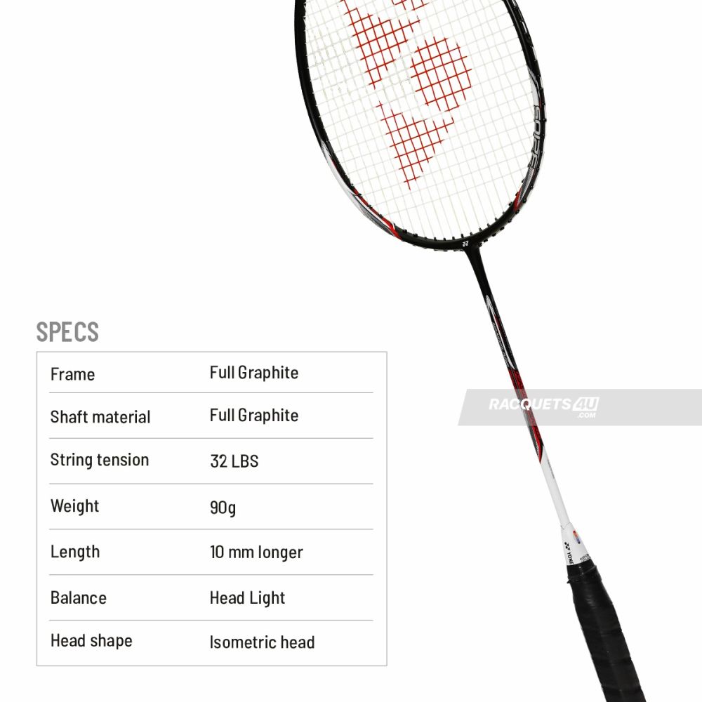 福袋 バースデイ Speed Nanoflare YONEX 7 Black/White) (Strung, Racquet Badminton ラケット(軟式用)