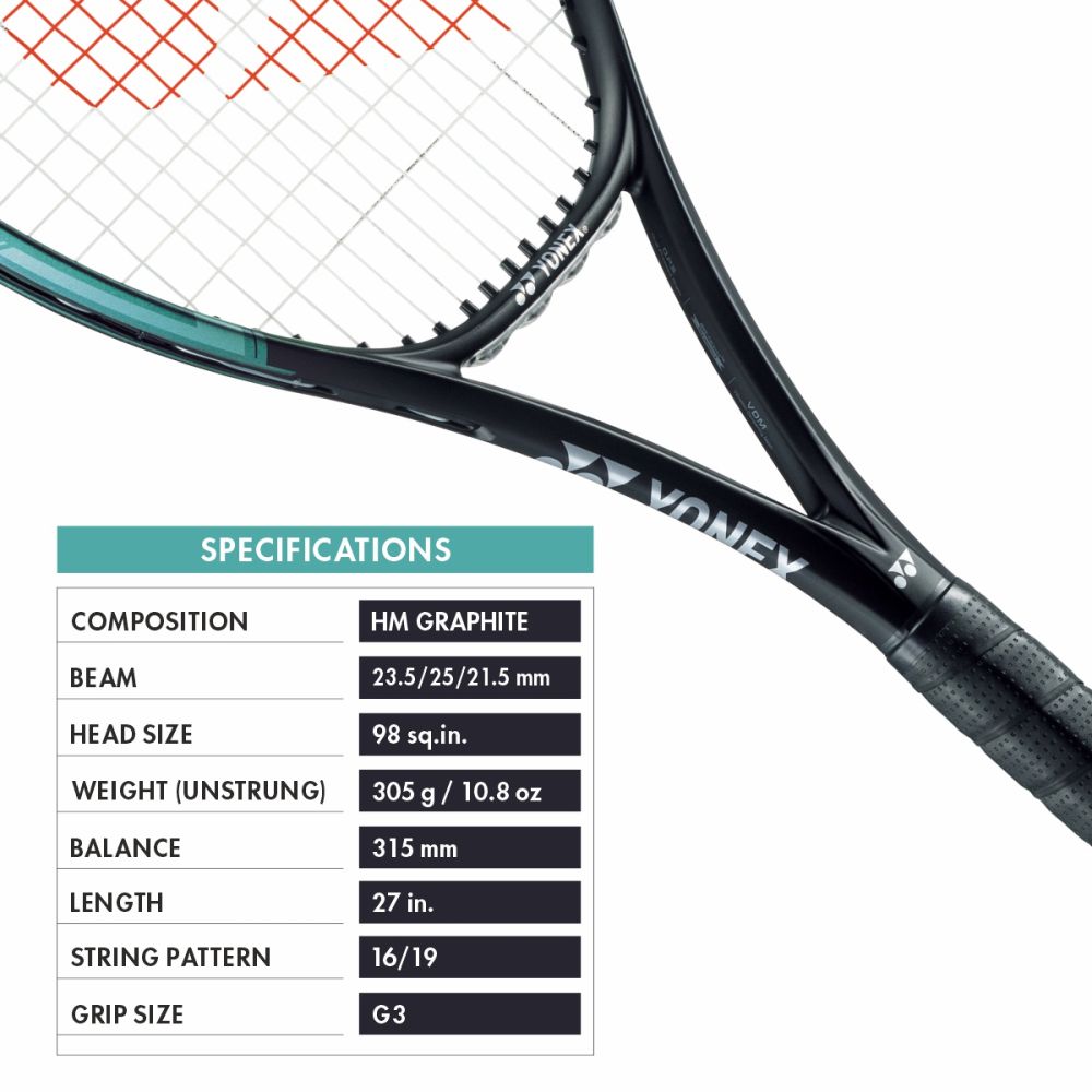 YONEX Ezone 98 Tennis Racquet (Aqua/Night/Black, Unstrung)