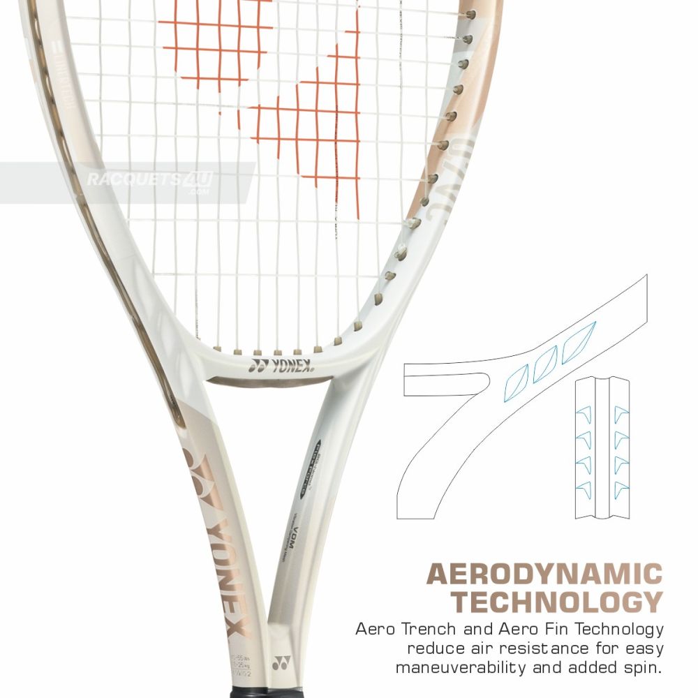 YONEX Vcore 100 Tennis Racquet (Sand Beige, Unstrung)