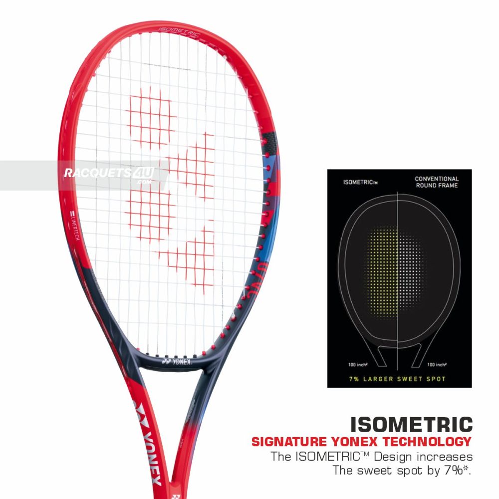 YONEX Vcore 98 Tour Tennis Racquet (Scarlet, 315g Unstrung)