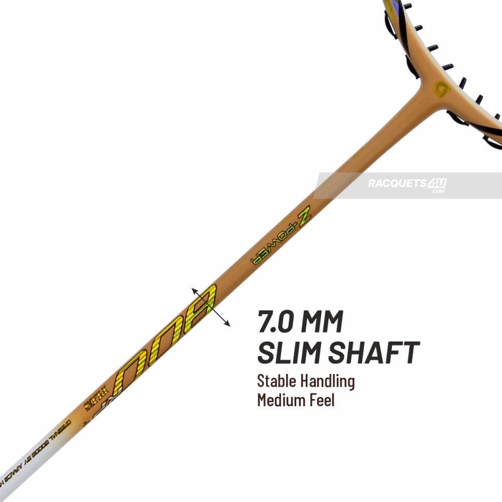 APACS Z Power 800 RP+ Badminton Racquet (Unstrung, Beige/White)