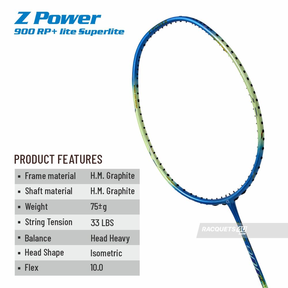 APACS Z Power 900 RP+ Super Lite Badminton Racquet (Unstrung