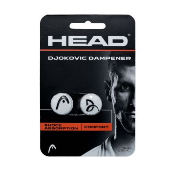 HEAD Djokovic Tennis Dampener (White, Pack of 2)