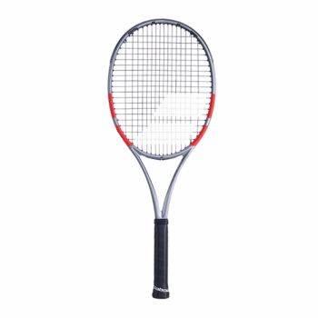 BABOLAT Pure Strike 98 16x19 4th Gen Tennis Racquet (Grey/Flue Red, Unstrung)
