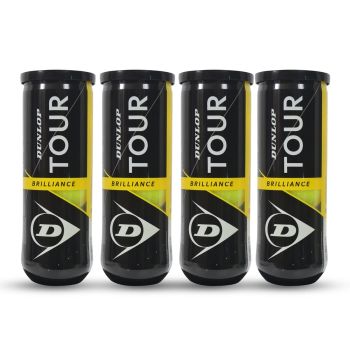 DUNLOP Tour Brilliance Tennis Ball Dozen (12 Balls)
