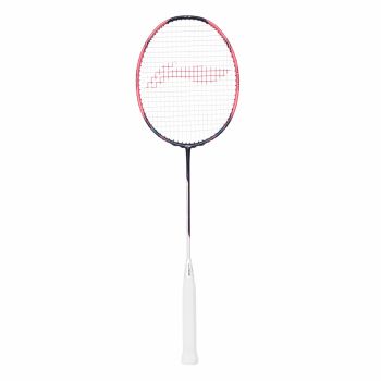 LI-NING Halbertec Motor Pro Badminton Racquet (Black/Pink/White, Unstrung)