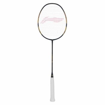 LI-NING Windstorm 78+ Badminton Racquet (Black/Gold, Unstrung)