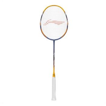 LI-NING Tectonic 1 Badminton Racquet (Orange/Yellow, Unstrung)
