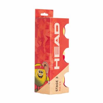 HEAD Stage 3 Tennis Ball Can (Red, 3 Balls)