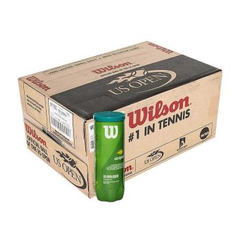 WILSON US Open Green Transition Tennis Ball Carton (72 Balls)