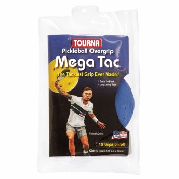 TOURNA Mega Tac Pickleball Overgrip (10 Pack, Blue)