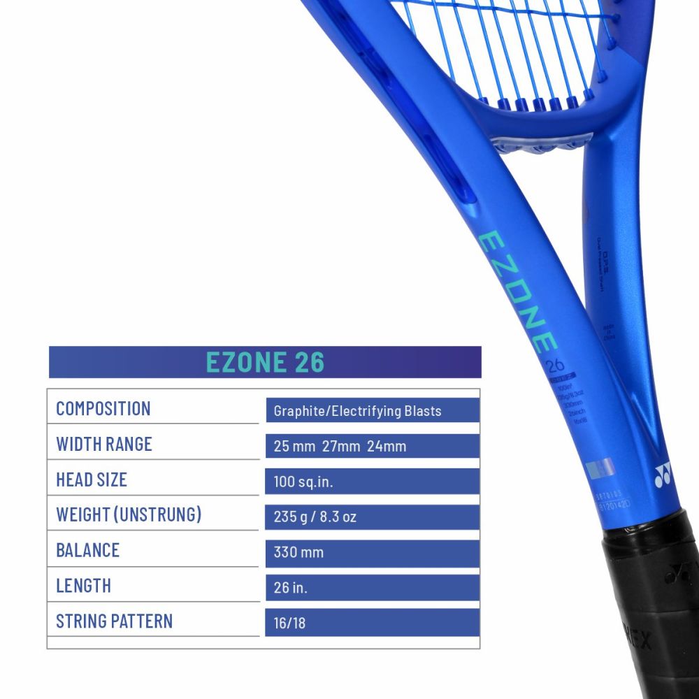 YONEX Ezone 26 Tennis Racquet (Blast Blue, 235 g)