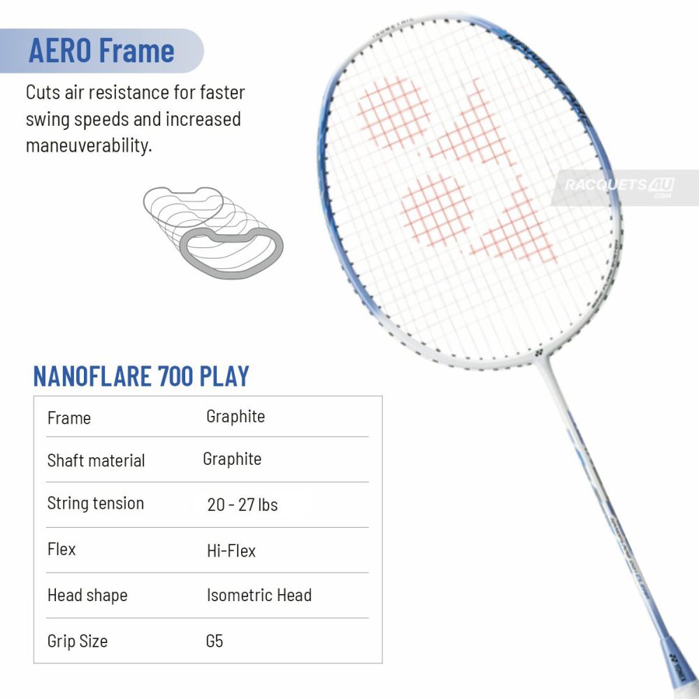 YONEX Nanoflare 001 Clear Badminton Racquet (G5 Strung, White)