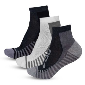 ASICS 3PK Short Socks (Black/White/Grey)