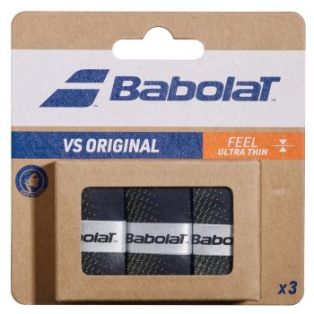 BABOLAT Vs Original Overgrip (3 Grip Pack Black/Yellow)