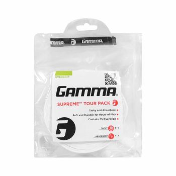 GAMMA Supreme Tour Overgrip (15 Grips on roll, White)