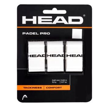 HEAD Padel Pro Over Grip (White, 3 pcs)