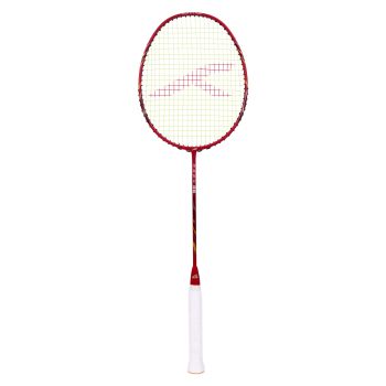 HUNDRED Rock 88 Badminton Racquet (Strung, Red)
