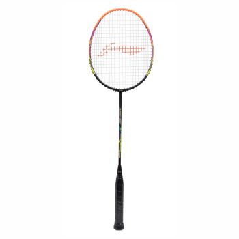 LI-NING Turbo 99 Badminton Racquet (Unstrung, Black/Orange)