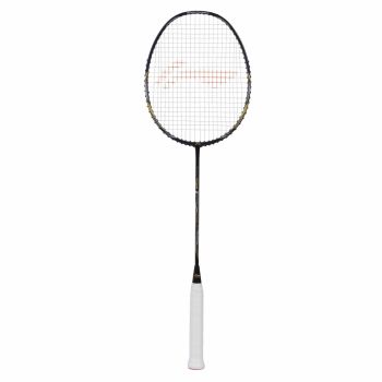 LI-NING Turbo Charging Z Drive Badminton Racquet (Black/Gold, Strung)