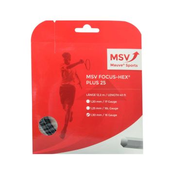 MSV Focus-HEX Plus 25 Tennis String Set (12m) Black