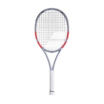 BABOLAT Pure Strike Junior 26 5th Gen Tennis Racquet (Grey/Flue Red)