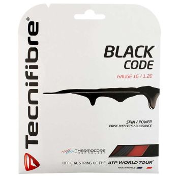 TECNIFIBRE Black Code Tennis String (Cut From Reel, 16 / 1.28mm)