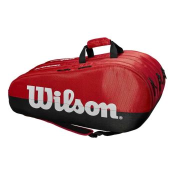 Wilson Team 3 Compartment 15R Tennis Kit Bag (Black/Red)